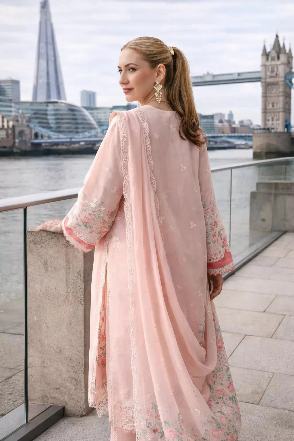 Belgravia Bloom – 3 Piece Embroidered Lawn Suit - London Womens Wear